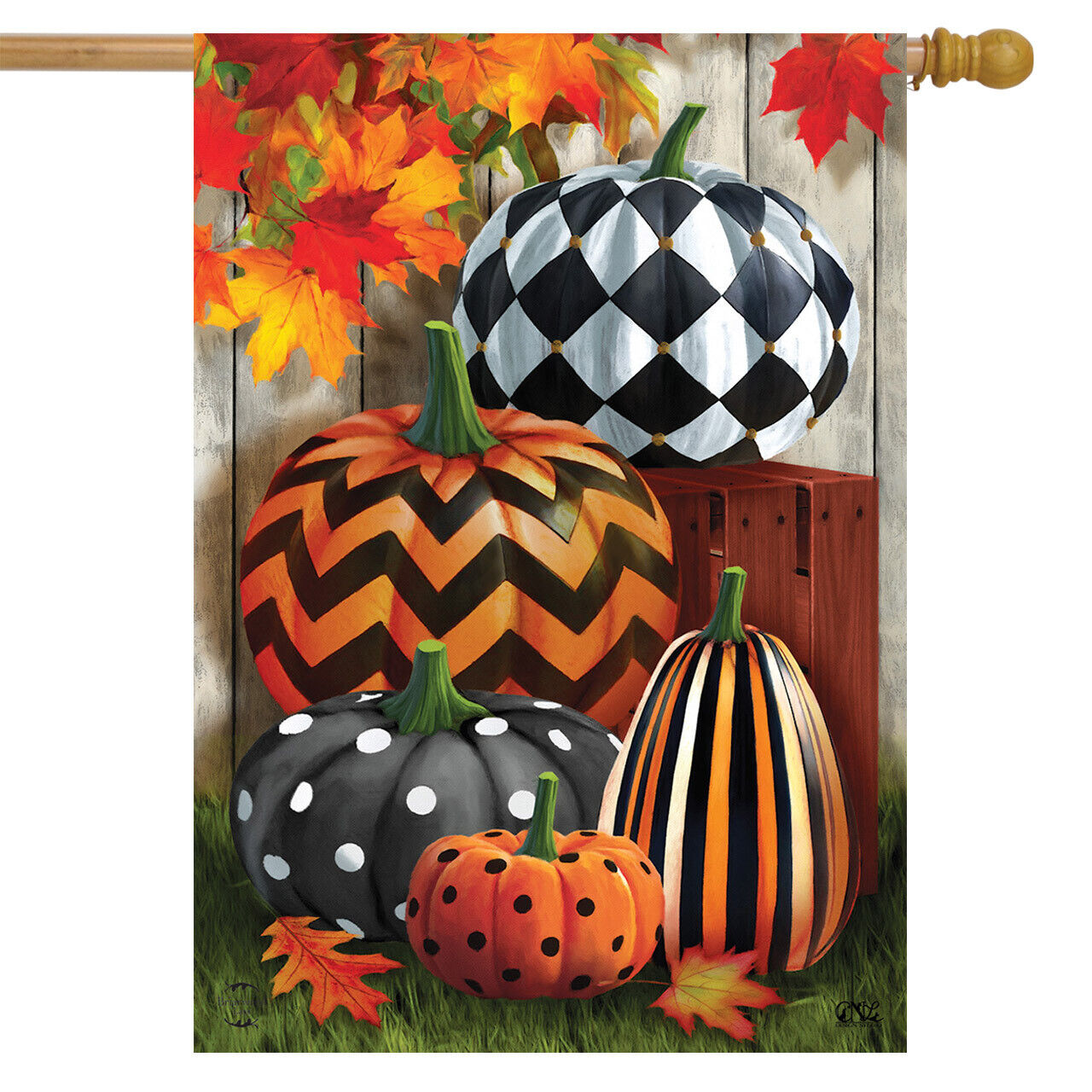 Patterned Pumpkins Garden Flag Fall Pumpkins 28